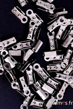 Embouts pour ruban - 9 mm - argent noirci